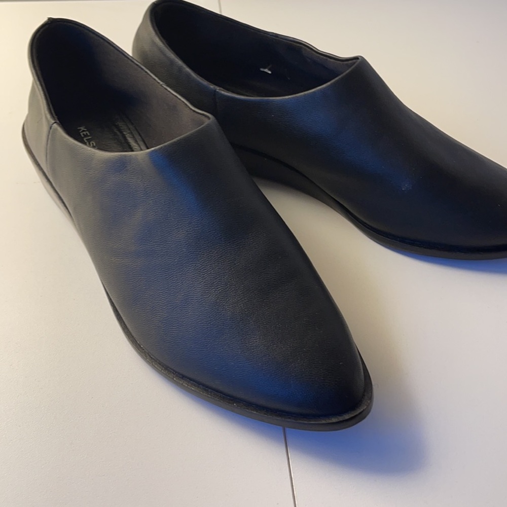 COPY - Kelsi Dagger Brooklyn black leather slip on shoes